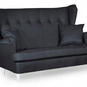 Sofa kanapa uszak Ari nie rozkła Family Meble czarna welur 161046 Sofa kanapa uszak Ari nie rozkła Family Meble czarna welur 161046