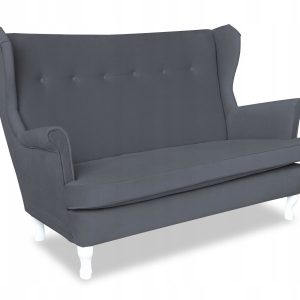 Sofa kanapa uszak Ari skandynawska Family Meble szary welur 218506 Sofa kanapa uszak Ari skandynawska Family Meble szary welur 218506