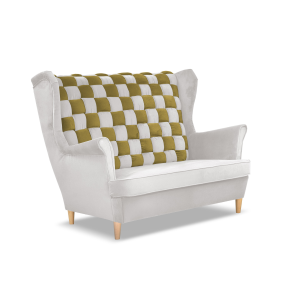 Sofa kanapa uszak CAROL DUO skandynawska Family Meble biało – złota 652499 Sofa kanapa uszak CAROL DUO skandynawska Family Meble biało – złota 652499
