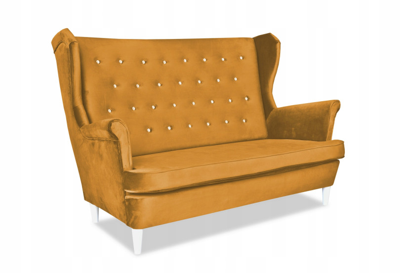 Sofa kanapa uszak Diana skandynawska Family Mebl złota żółta 161339