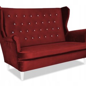 Sofa kanapa uszak Diana skandynawska Family Meble czerwona 161340 Sofa kanapa uszak Diana skandynawska Family Meble czerwona 161340