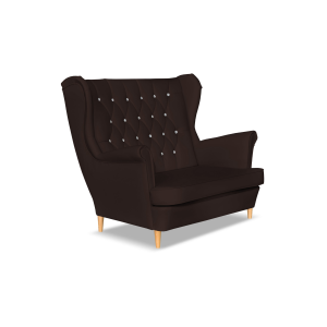 Sofa kanapa uszak Gaja ekoskóra skandynawska Family Meble ciemny brąz 652462 Sofa kanapa uszak Gaja ekoskóra skandynawska Family Meble ciemny brąz 652462