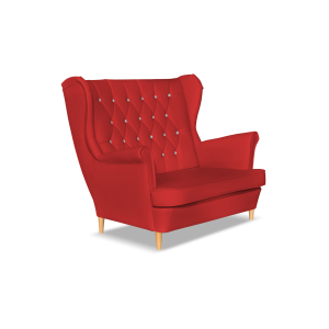 Sofa kanapa uszak Gaja ekoskóra skandynawska Family Meble czerwona 652467 Sofa kanapa uszak Gaja ekoskóra skandynawska Family Meble czerwona 652467