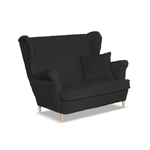Sofa kanapa uszak Rene Estella skandynawska Family Meble czarna sztruks 638431