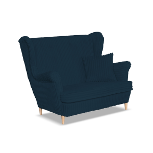 Sofa kanapa uszak Rene Estella skandynawska Family Meble granatowa sztruks 638429