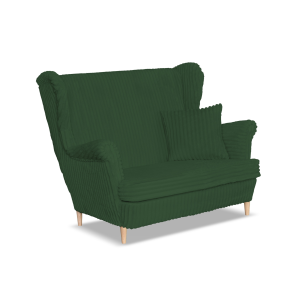 Sofa kanapa uszak Rene Estella skandynawska Family Meble zielona sztruks 638425