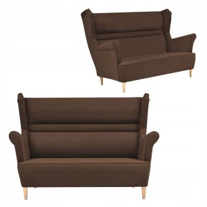 Sofa kanapa uszak Zoja skandynawska Family Meble brązowa 183788 Sofa kanapa uszak Zoja skandynawska Family Meble brązowa 183788