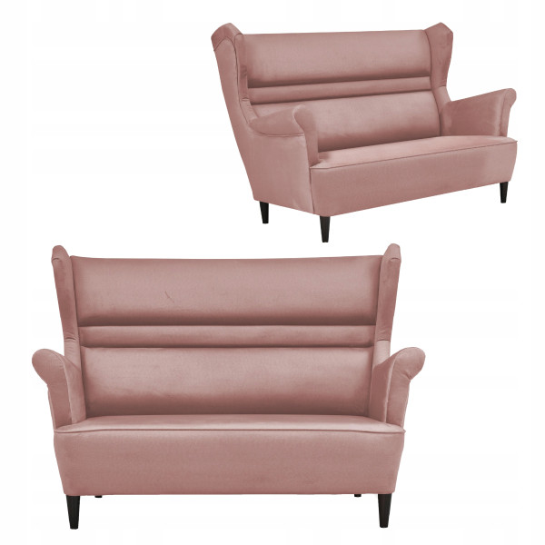 Sofa kanapa uszak Zoja skandynawska Family Meble liliowa róż 183785
