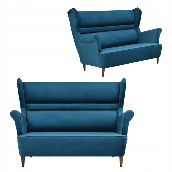 Sofa kanapa uszak Zoja skandynawska Family Meble niebieska 183789