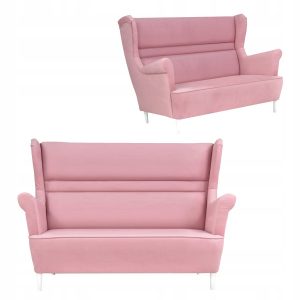 Sofa kanapa uszak Zoja skandynawska Family Meble pudrowy róż 183792 Sofa kanapa uszak Zoja skandynawska Family Meble pudrowy róż 183792
