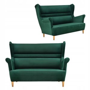 Sofa kanapa uszak Zoja skandynawska Family Meble zielona 183794 Sofa kanapa uszak Zoja skandynawska Family Meble zielona 183794