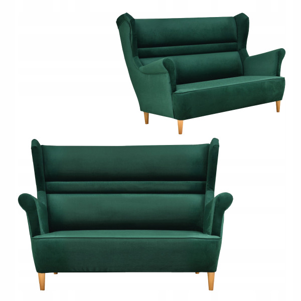 Sofa kanapa uszak Zoja skandynawska Family Meble zielona 183794