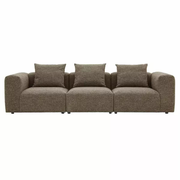 Sofa Kanapa VECTOR 3 osobowa Brązowa Salon Nowoczesna Wygodna 1078530