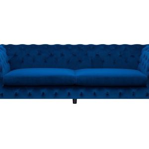 Sofa kanapa welurowa elegancka granatowa 191022