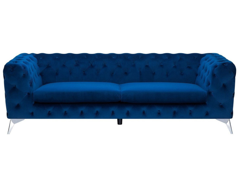 Sofa kanapa welurowa elegancka granatowa 191022