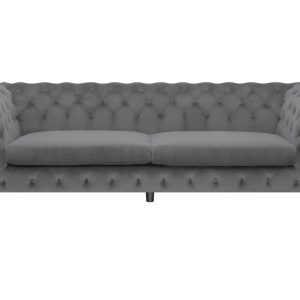 Sofa kanapa welurowa elegancka szara 191023