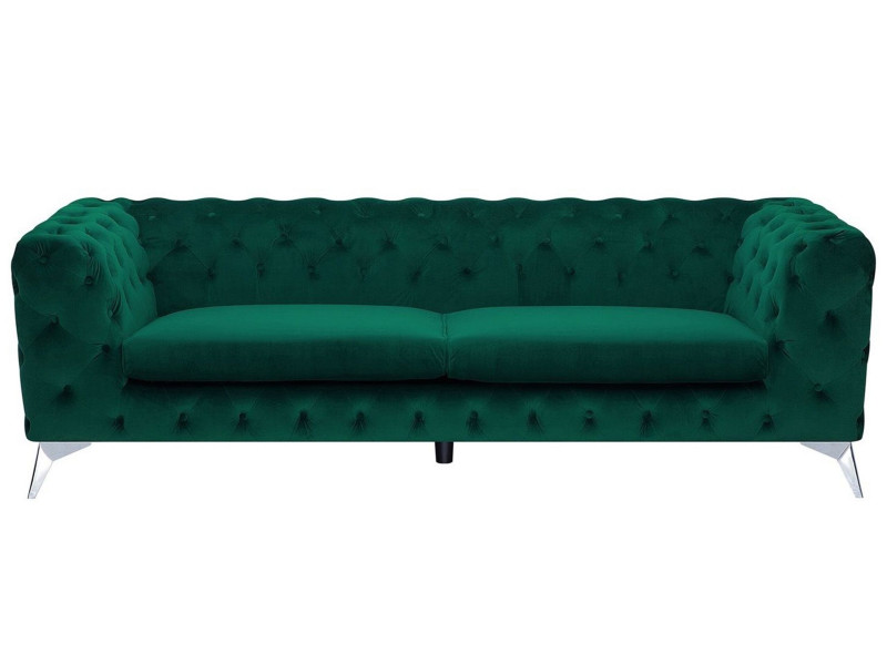 Sofa kanapa welurowa elegancka szmaragdowa 191007