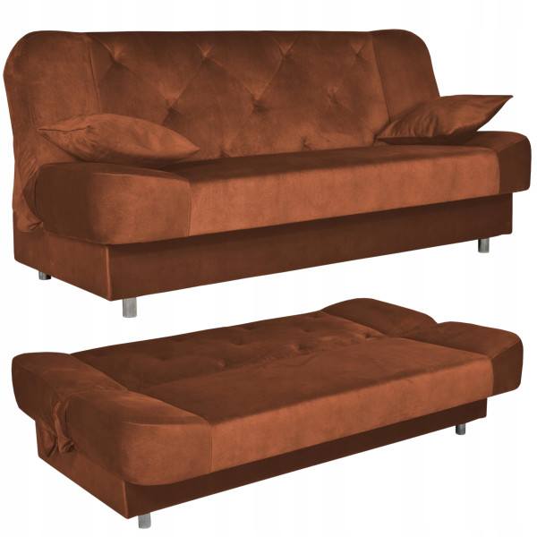 Sofa Kanapa Wersalka Rozkładana Sara Karo Bonel Family Meble Brązowa 183860