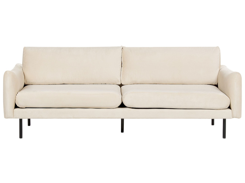 Sofa kanapa wersalka welur jasnobeżowa 190543