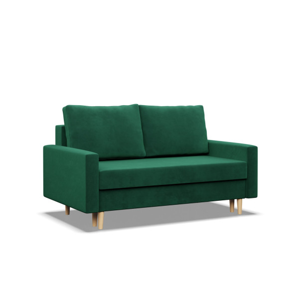 Sofa kanapa z funkcją spania BUTELKOWA ZIELEŃ bonell 285630