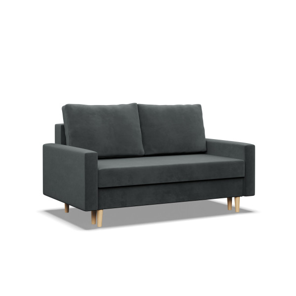 Sofa kanapa z funkcją spania CIEMNY SZARY bonell 285655