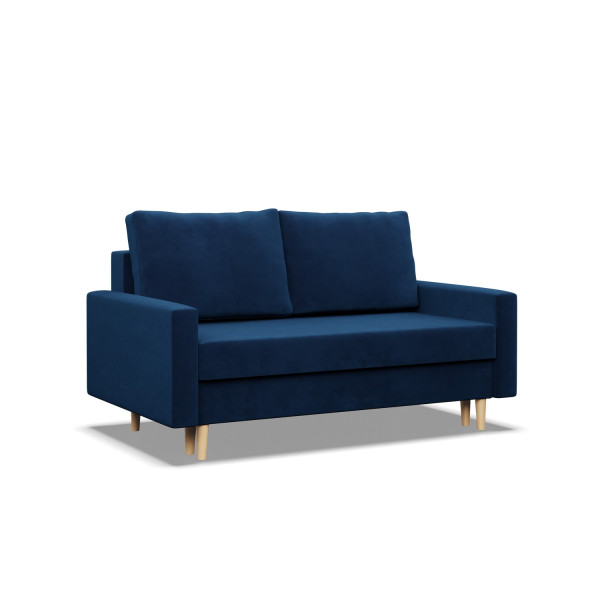 Sofa kanapa z funkcją spania GRANATOWY bonell 285647