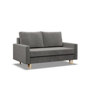 Sofa kanapa z funkcją spania JASNY SZARY bonell 285635