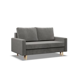 Sofa kanapa z funkcją spania JASNY SZARY 285643
