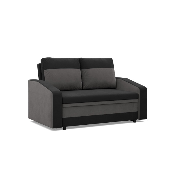 SOFA KANAPA z funkcją spania młodzieżowa czarna szara 309036