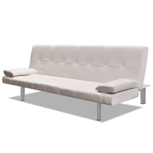 Sofa Kremowy Sztuczna skóra vidaXL 471217 Sofa Kremowy Sztuczna skóra vidaXL 471217