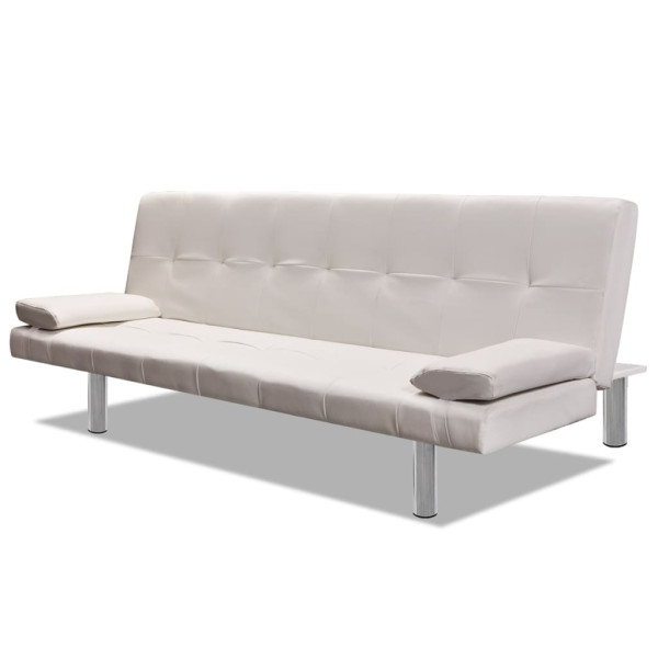 Sofa Kremowy Sztuczna skóra vidaXL 471217