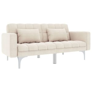 Sofa Kremowy Tkanina vidaXL 471209 Sofa Kremowy Tkanina vidaXL 471209