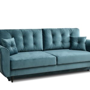 Sofa Lanti Morski Welur, Podstawa Czarny 345625