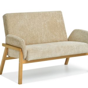 Sofa Lao Beżowy Tkanina, Podstawa Dąb 345629