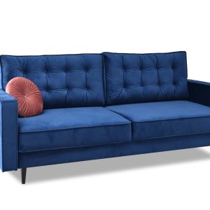 Sofa Lavia Granatowy Welur, Podstawa Czarny 345611