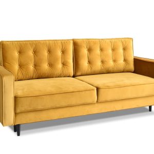 Sofa Lavia Miodowa Welur, Podstawa Czarny 345631