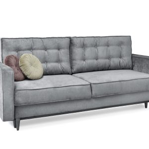 Sofa Lavia Szary Tkanina, Podstawa Orzech 345567