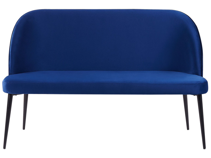 Sofa ławka kuchenna 2-osobowa welur niebieska 191108