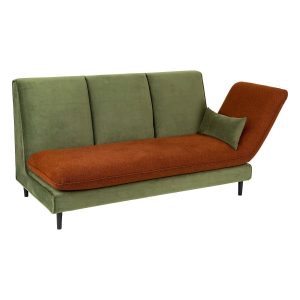 Sofa/Leżanka Matali zielona/pomarańczowa 3-osobowa szezlong 461625 Sofa/Leżanka Matali zielona/pomarańczowa 3-osobowa szezlong 461625