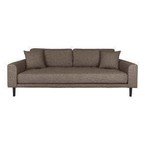 Sofa Lido brązowa aksamitna tapicerka bukowe nogi czarne 659875