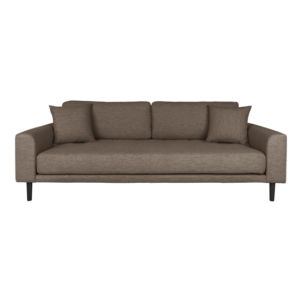 Sofa Lido brązowa aksamitna tapicerka bukowe nogi czarne 659875