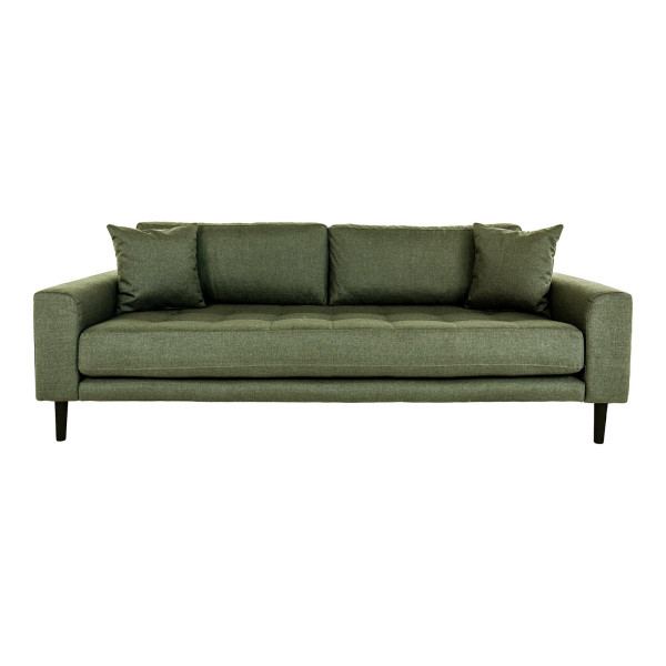 Sofa Lido oliwkowa zieleń aksamitna tapicerka bukowe nogi 659885