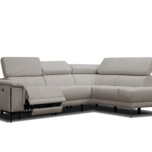 Sofa narożna 4 osobowa MATERA ciepłoszara, 1 funkcja relaks 834107 Sofa narożna 4 osobowa MATERA ciepłoszara, 1 funkcja relaks 834107