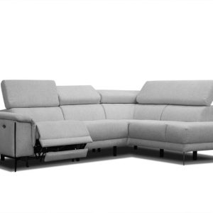 Sofa narożna 4 osobowa MATERA szara, 1 funkcja relaks 834063 Sofa narożna 4 osobowa MATERA szara, 1 funkcja relaks 834063