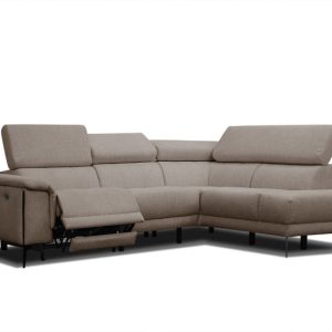 Sofa narożna 4 osobowa MATERA taupe, 1 funkcja relaks 834075 Sofa narożna 4 osobowa MATERA taupe, 1 funkcja relaks 834075