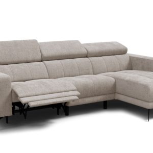 Sofa narożna 4 osobowa prawa MORELLO, beżowa, 1 x Relax Zero Gravity 801498 Sofa narożna 4 osobowa prawa MORELLO, beżowa, 1 x Relax Zero Gravity 801498