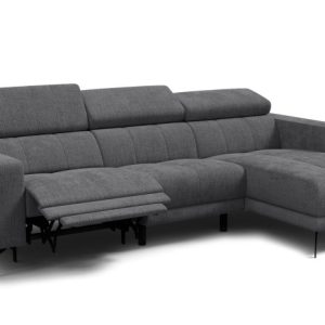 Sofa narożna 4 osobowa prawa MORELLO, ciemnoszara, 1 x Relax Zero Gravity 801472 Sofa narożna 4 osobowa prawa MORELLO, ciemnoszara, 1 x Relax Zero Gravity 801472