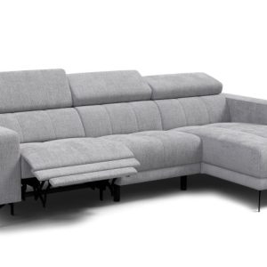 Sofa narożna 4 osobowa prawa MORELLO, jasnoszara, 1 x Relax Zero Gravity 801430 Sofa narożna 4 osobowa prawa MORELLO, jasnoszara, 1 x Relax Zero Gravity 801430