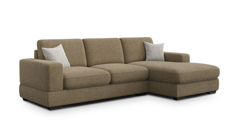 Sofa narożna 4 osobowa prawa OTTO, taupe 805761