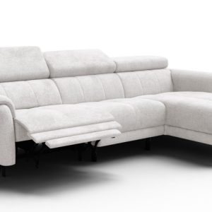 Sofa narożna 4 osobowa prawa RODEN, 1 x Relax Zero Gravity, kremowa 801518 Sofa narożna 4 osobowa prawa RODEN, 1 x Relax Zero Gravity, kremowa 801518